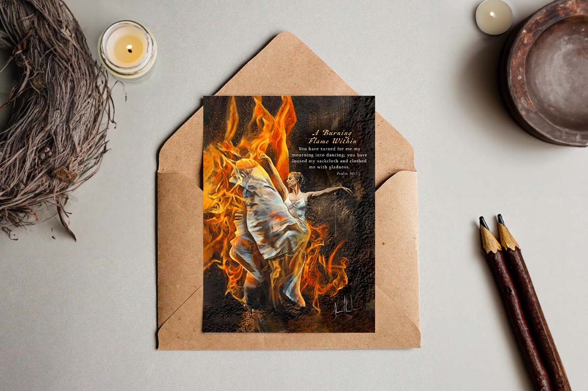 A Burning Flame Within Greeting Card