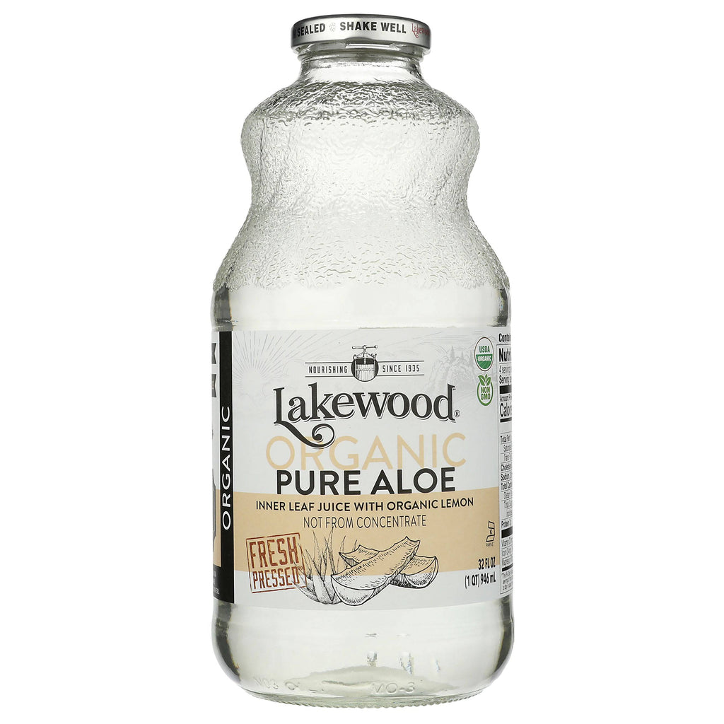 Aloe Juice, Organic, Inner Fillet Juice with Lemon, Lakewood