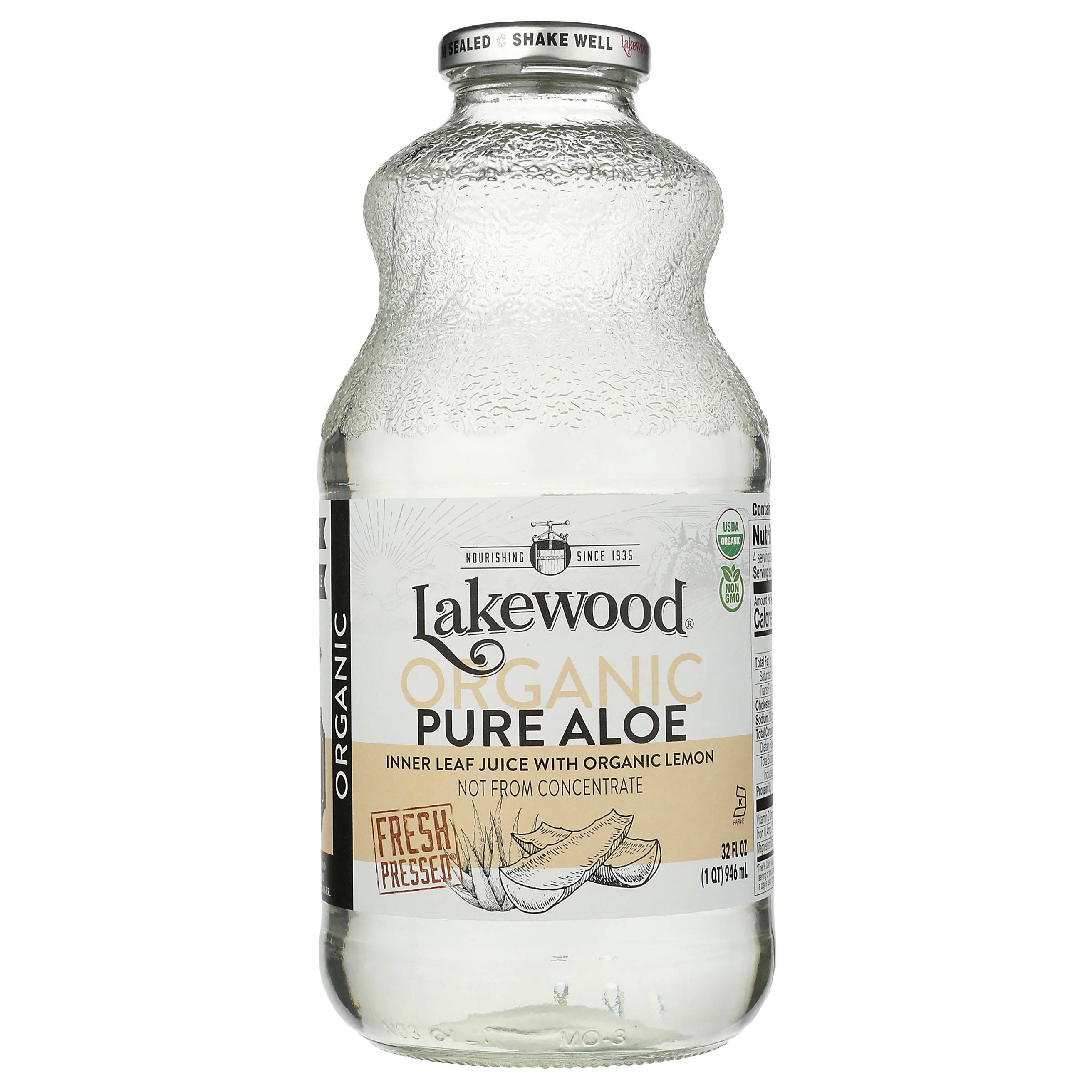 Aloe Juice, Organic, Inner Fillet Juice with Lemon, Lakewood