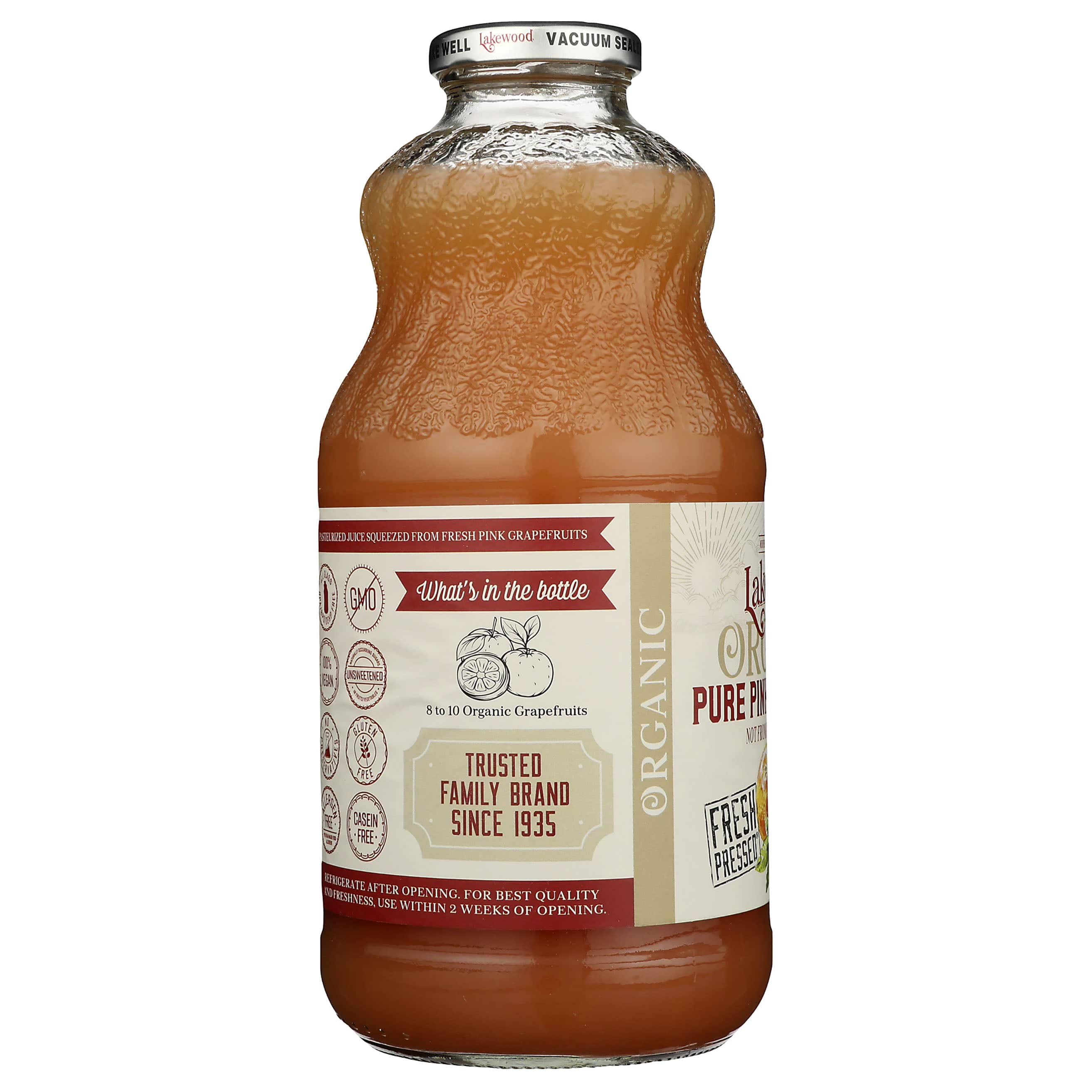 Grapefruit Juice, Organic, Lakewood