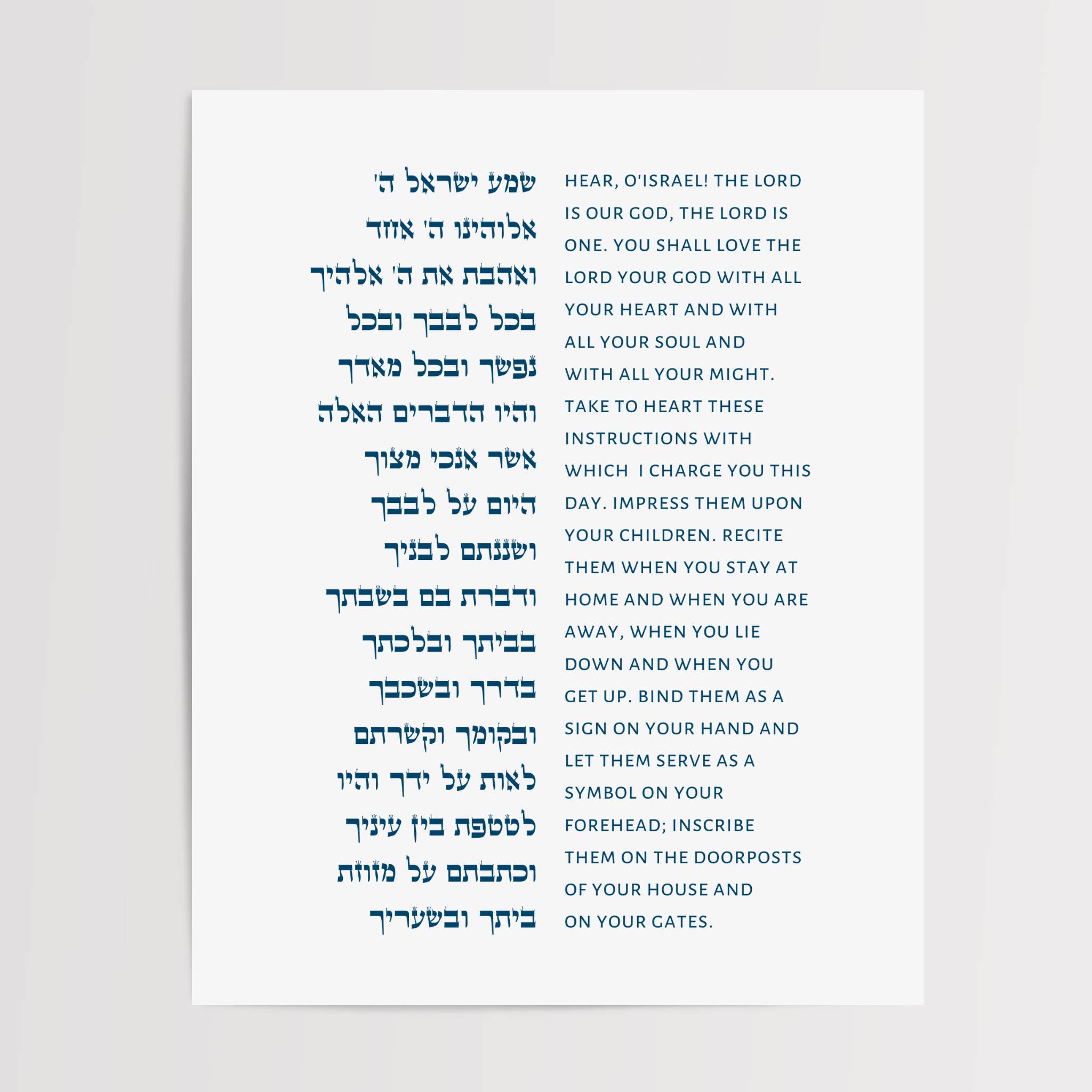 The Shema - Deuteronomy 6:4-9