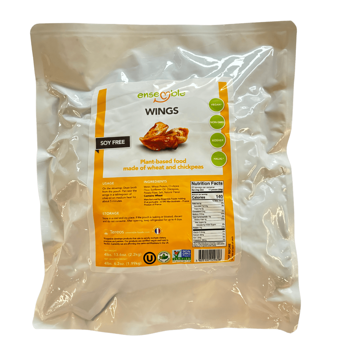 Ensemble Vegan Meat, Plant Based, Non-GMO, Soy Free